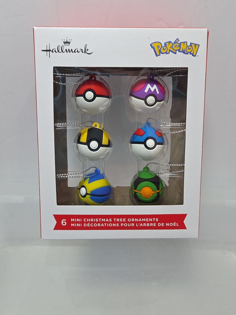 2026 Hallmark Pokémon Poké Ball Mini Christmas Ornaments Set of 6 NIB (B4)